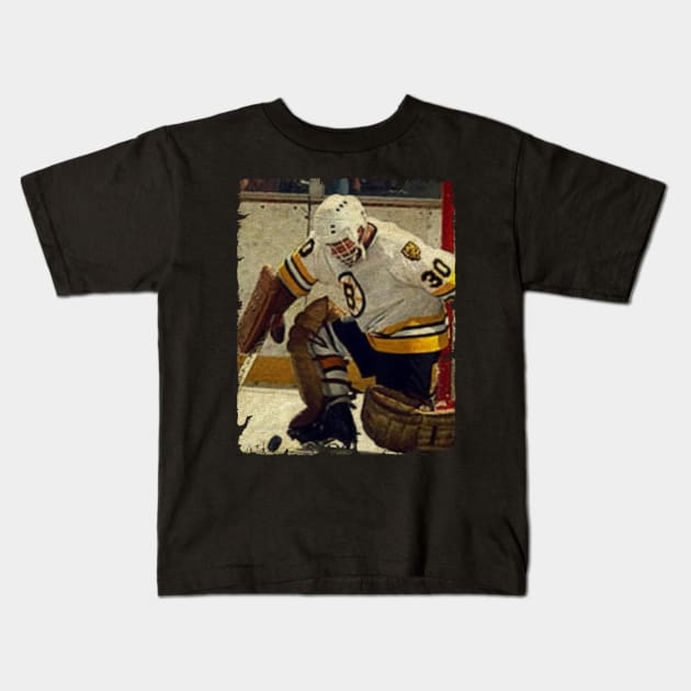 Mike Moffat, 1984 in Boston Bruins (4.38 GAA) Kids T-Shirt by Momogi Project